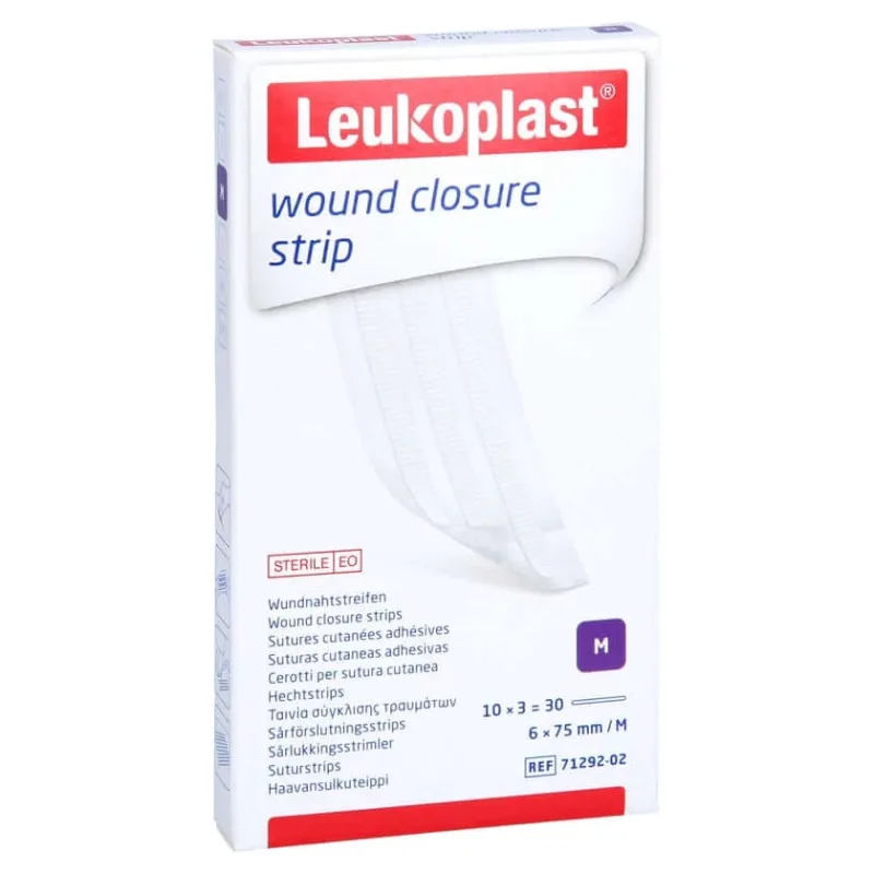 Bandă de închidere a plăgilor Leukoplast, 6 x 75 mm, pachet de 10 x 3 bucăți — preț și oferte