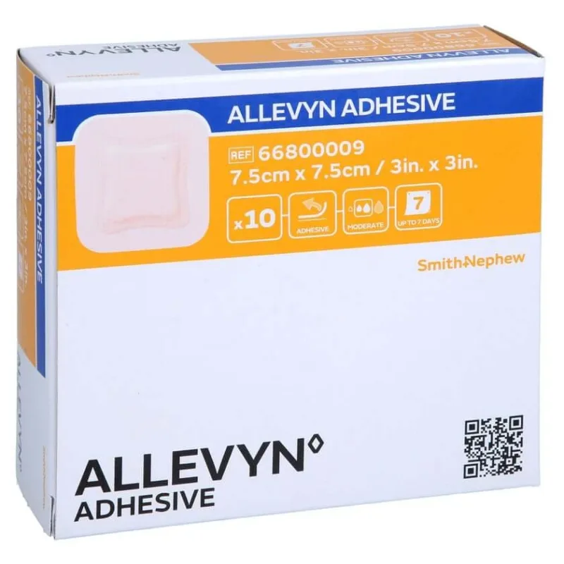 Allevyn Adhesive 7,5 x 7,5 cm – Pansament adeziv pentru plăgi, 10 bucăți — preț și oferte