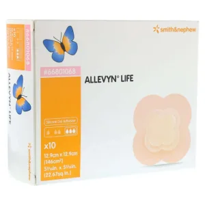 Allevyn Life 12,9 x 12,9 cm, spumă de silicon, 10 buc.
