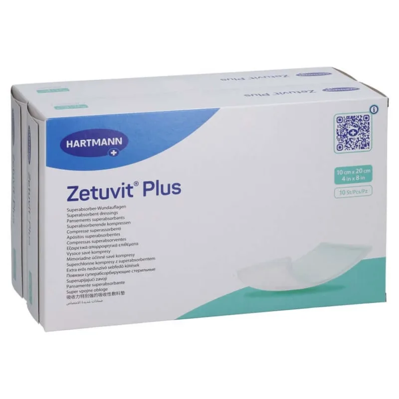 Zetuvit Plus Compresă cu putere de absorbție extra mare, sterilă, 10 x 20 cm, 20 buc. — preț și oferte