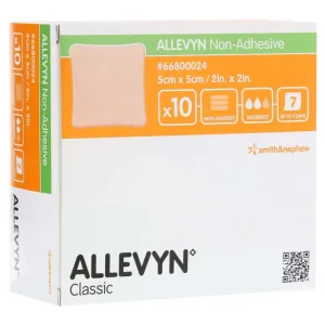 Allevyn non-adeziv, pansament pentru plăgi 5x5 cm, 10 bucăți