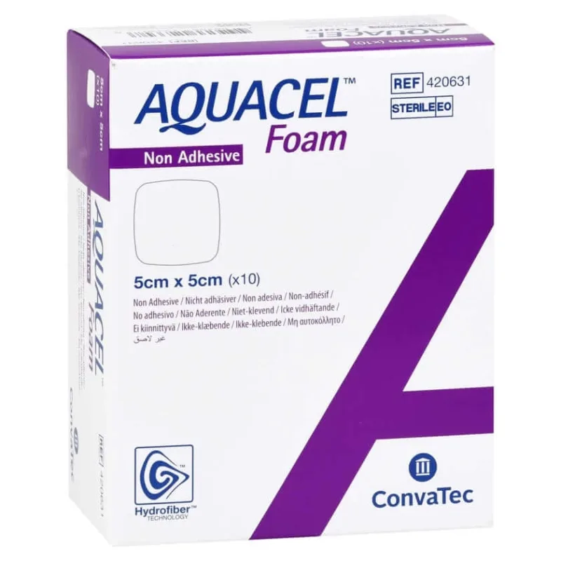 Aquacel Foam neadeziv 5x5 cm, bandaj, 10 bucăți — preț și oferte