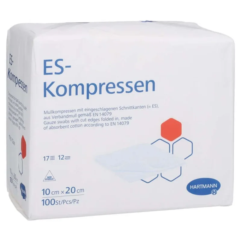 Compresele Es, nesterile, 10 x 20 cm, 12 straturi, 100 buc. — preț și oferte