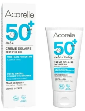 Acorelle Bébé Cremă solară SPF50+ bio 50 ml