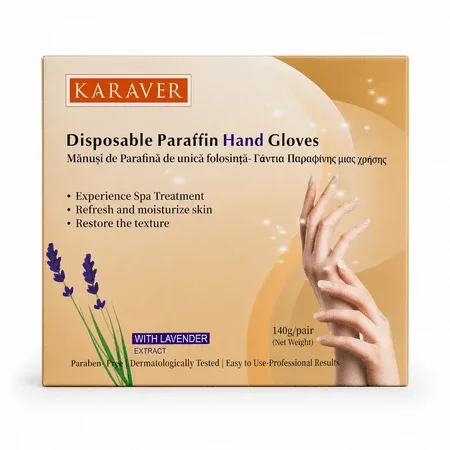 Manusi Parafina de unica folosinta cu extract de Lavanda, 140 g, Karaver — preț și oferte
