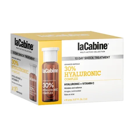 Fiole de fata tratament soc facial cu complex de 30% Acid Hialuronic, 10 fiole x 2 ml, La Cabine — preț și oferte