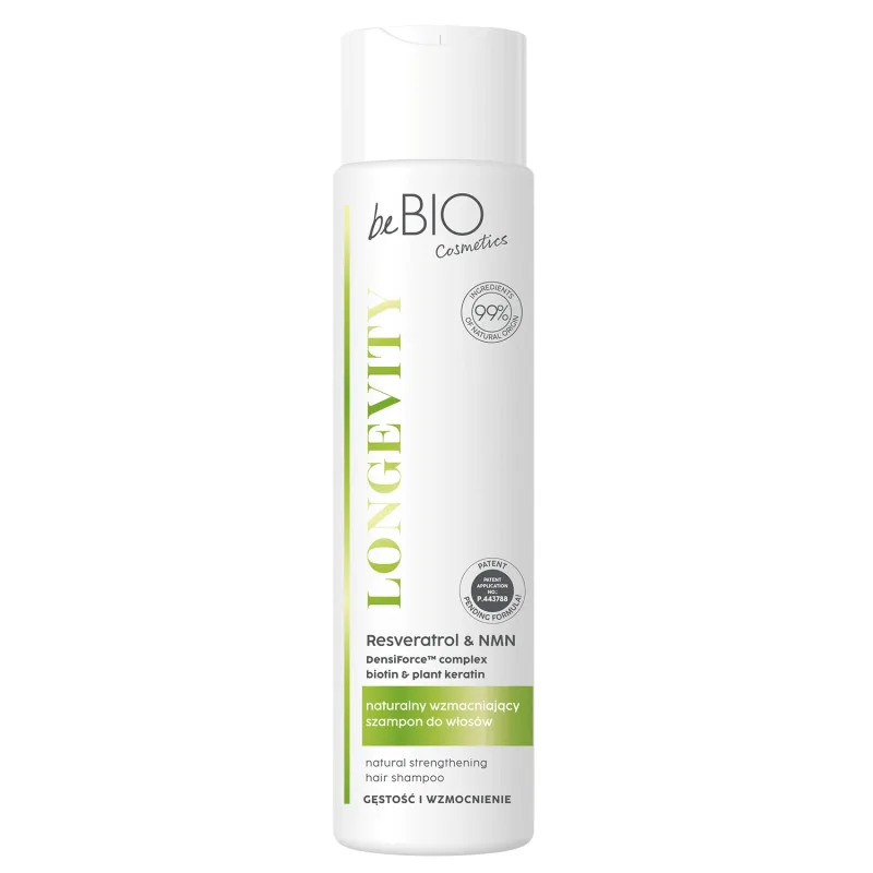 beBIO Cosmetics Longevity, șampon natural pentru întărirea părului, 300 ml — preț și oferte