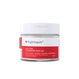 Dischete pentru curatarea tenului cu efect exfoliant si hidratant Daily Derma, 70 bucati, Nightingale