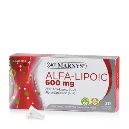 Alfa-Lipoic, 600 mg, 30 capsule, Manys — preț și oferte