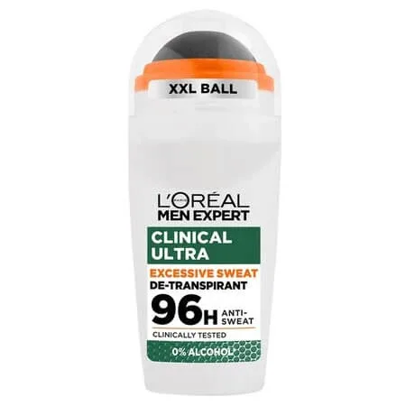 Roll-on antiperspirant fara alcool Men Expert, Derma Control, 50 ml, Loreal Paris — preț și oferte