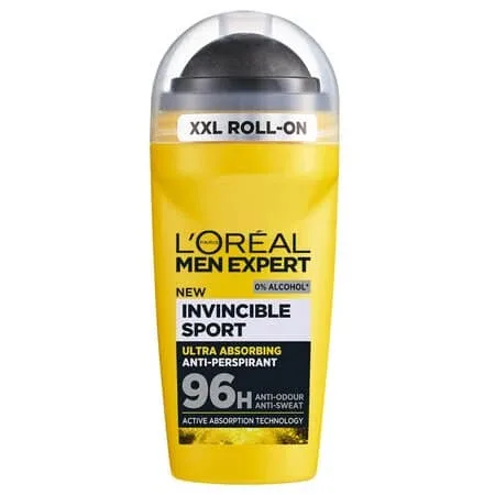 Roll-on antiperspirant fara alcool Men Expert, Invincible Sport, 50 ml, Loreal Paris — preț și oferte