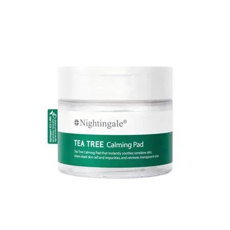 Dischete cu tea tree pentru calmarea tenului sensibil si indepartarea impuritatilor, 60 bucati, Nightingale — preț și oferte