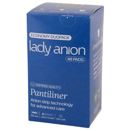 Absorbante zilnice fara aripioare Duo Pack, 48 buc, Lady Anion — preț și oferte