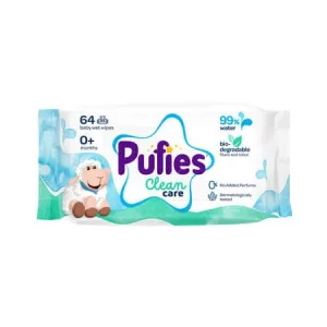 Servetele umede 99% apa Clean Care, Pufies
