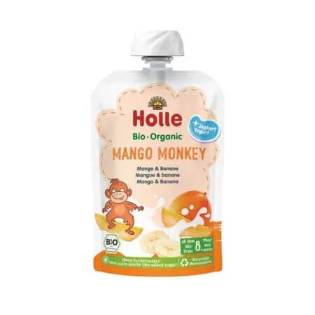 Piure Bio de mango cu iaurt, Mango Monkey, 8 luni+, 100 g, Holle — preț și oferte