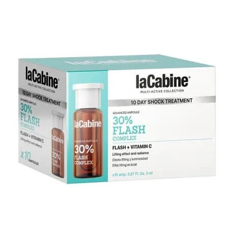 Fiole cu vitamina C pentru luminozitate Advanced 30% Flash Complex, 10 x 2 ml, La Cabine — preț și oferte