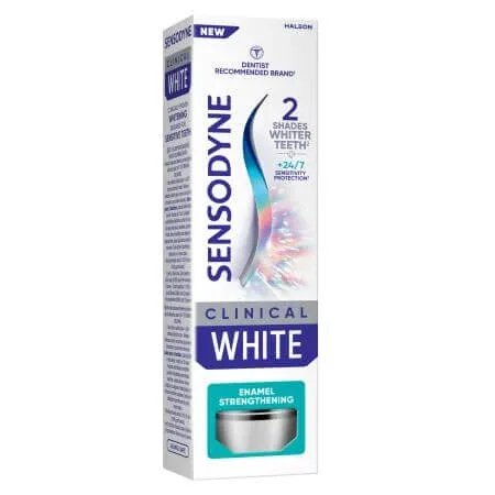 Pasta de dinti pentru albire Clinical White Enamel Strenghten, 75 ml, Sensodyne — preț și oferte