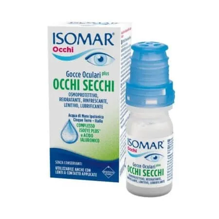Picaturi oftalmice pentru ochi uscati cu apa de mare hipotonica, 10 ml, Isomar — preț și oferte