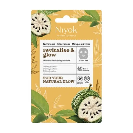 Masca de fata tip servetel, Revitalise & Glow, 10 ml, Niyok — preț și oferte