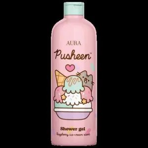 Gel de dus Pusheen, Inghetata zmeura, 500 ml, Aura