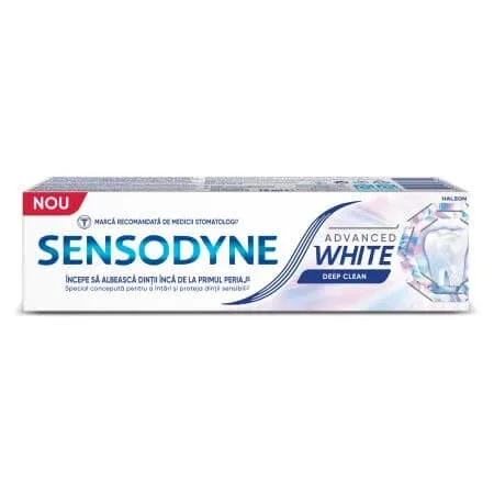 Pasta de dinti pentru albire Advance White Deep Clean, 75 ml, Sensodyne — preț și oferte