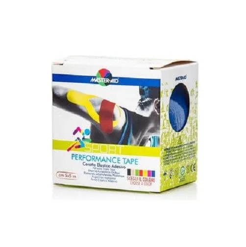 Master Aid | Bandă Kinesio Sport Performance | Albastră  Bandă elastică autoadezivă 5x5 cm — preț și oferte