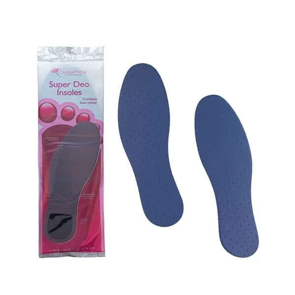Carnation | Footcare Super Deo Insoles | Tălpi speciale antimicrobiene împotriva mirosurilor neplăcute | 1 pereche — preț și oferte