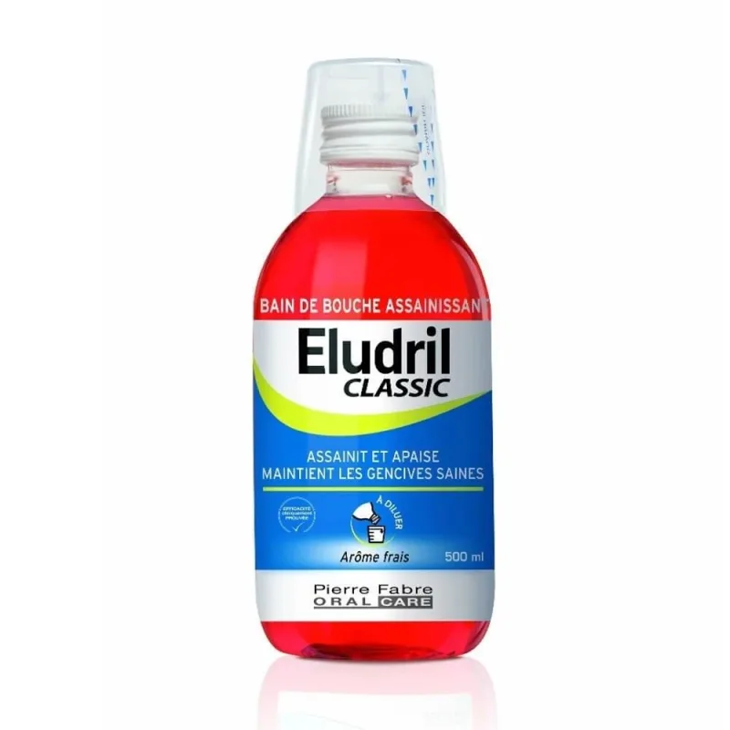 ELUDRIL Classic Soluție bucală pentru protecție calmantă și antibacteriană 500 ml — preț și oferte