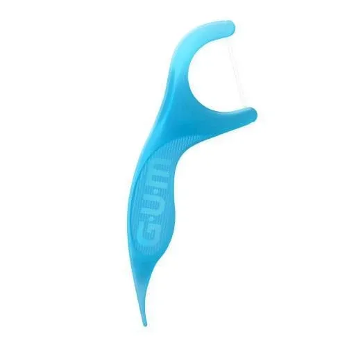 GUM Easy-Flossers 890 – Ață dentară cerată cu aromă de mentă și mâner, 30 buc. — preț și oferte