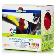 Master Aid | Bandă Kinesio Sport Performance | Bandă elastică autoadezivă roșie 5x5 cm — preț și oferte
