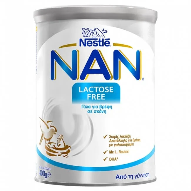 Nestle NAN | Lapte fără lactoză pentru sugari cu intoleranță la lactoză încă de la naștere | 400 gr — preț și oferte