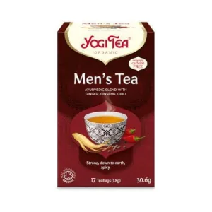 YOGI TEA Men's Tea Ceai organic energizant pentru bărbați, 17 pliculețe a câte 30,6 g