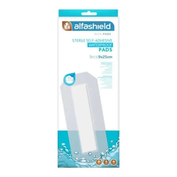 Alfashield | Tampoane autoadezive impermeabile (9x25 cm) | Tampoane autoadezive sterile | 5 buc. — preț și oferte