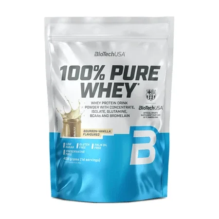 Shake proteic 100% Pure Whey, Burbon Vanilla, 400 g, BioTechUSA — preț și oferte