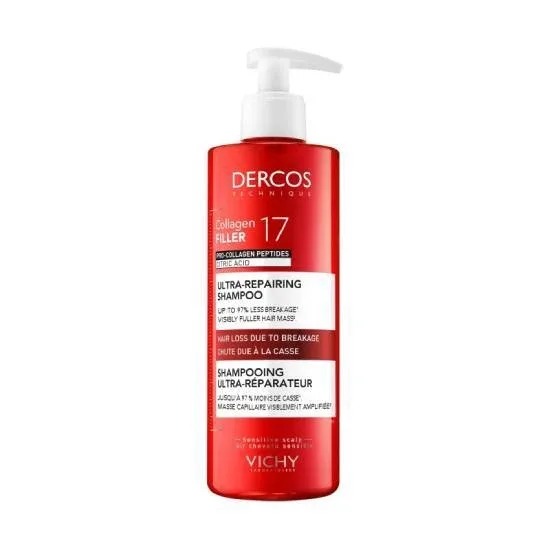 VICHY Dercos Collagen Filler 17 Șampon ultra-regenerant împotriva ruperii părului, 400 ml — preț și oferte