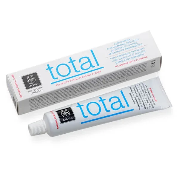 APIVITA Pastă de dinți Total cu mentă și propolis pentru igiena orală zilnică 75 ml — preț și oferte