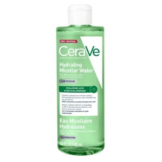 CERAVE Apă micelară hidratantă pentru curățare și demachiere, cu hidratare de 24 de ore și acid hialuronic, 400 ml — preț și oferte