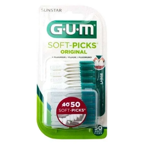 GUM 634 Soft-Picks Original Bețișoare dentare Large 40 buc. + 10 CADOU — preț și oferte