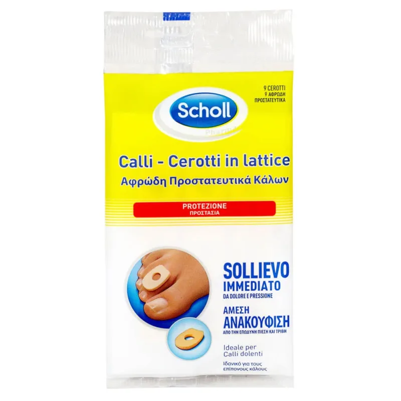 Scholl | Plasturi protectori spumoși pentru bătături | 9 plasturi — preț și oferte