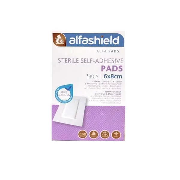 Alfashield | Plasturi autoadezivi sterilizați 6 x 8 cm | 5 bucăți — preț și oferte