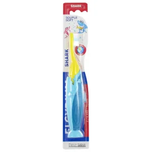 Elgydium | Kids Souple Soft Shark Periuță de dinți pentru copii, 2-6 ani | 1 buc.