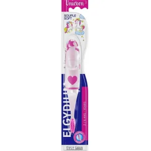 Elgydium | Kids Souple Soft  Unicorn Periuță de dinți pentru copii, 2-6 ani | 1 buc.