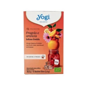 YOGI TEA  Ceai organic Cold Brew cu căpșuni și portocale, 15x2g