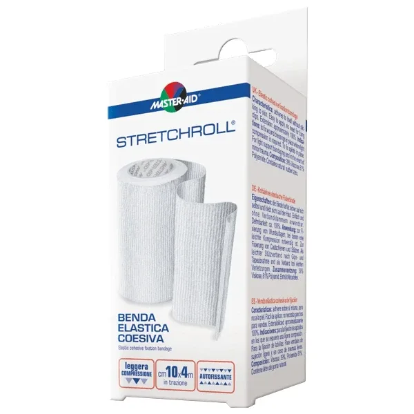 Master Aid | Stretchroll Bandaj elastic cu autofixare 10 cm x 4 m | 1 buc. — preț și oferte