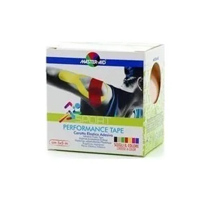 Master Aid | Bandă elastică autoadezivă Kinesio Sport Performance | Bej | 5 m x 5 cm — preț și oferte