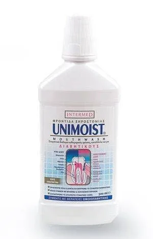 Intermed |  Apă de gură Unimoist | Soluție bucală pentru îngrijirea zilnică a dinților și gingiilor | 500 ml — preț și oferte