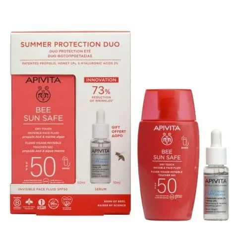 Apivita | Dry Touch SPF50 50 ml + CADOU HA5 Honey Repair Serum 10 ml | 1 set — preț și oferte