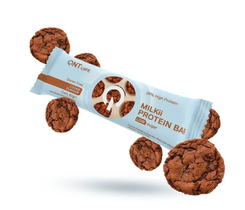 QNT | Milkii Protein Bar 29% Batoane proteice din lapte cu aromă de biscuiți | 60 g — preț și oferte