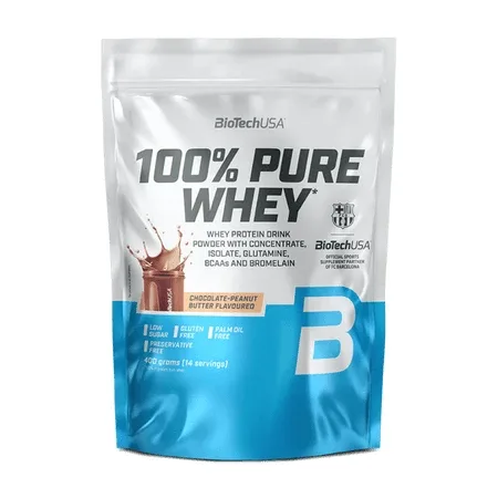 Shake proteic 100% Pure Whey, Chocolate Peanut Butter, 400 g, BioTechUSA — preț și oferte