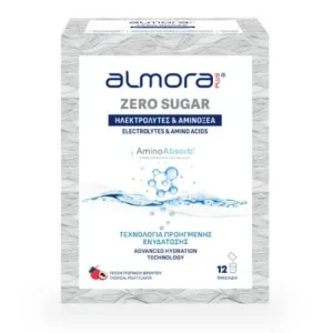 ALMORA Zero Sugar Amino Absorb – Electroliți cu aminoacizi pentru o hidratare avansată fără zahăr, 12 pliculețe